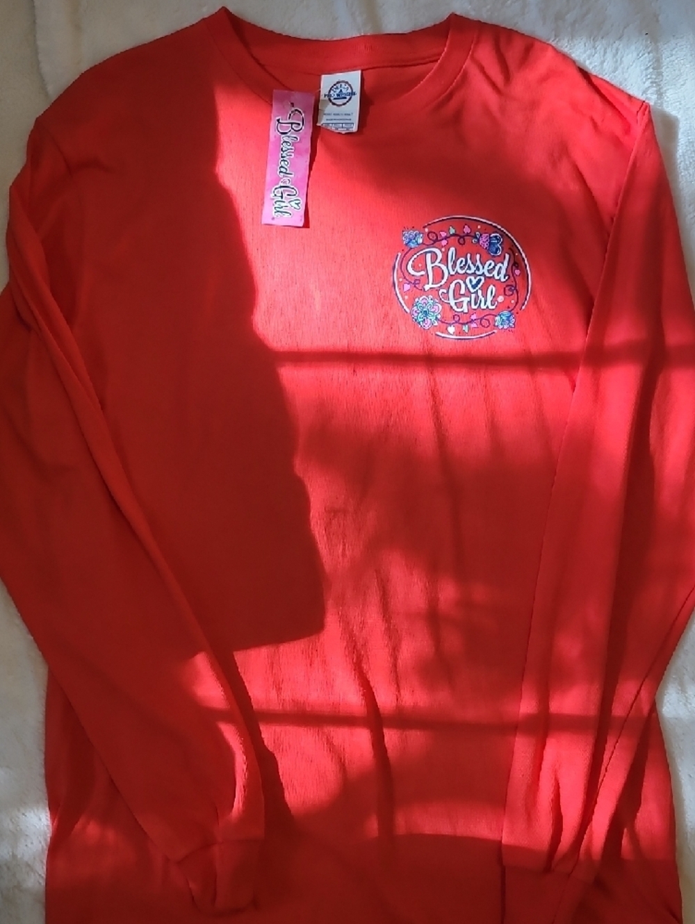 Delta Red Long Sleeve 'Blessed Girl' Floral Graphic Tee - Picture 3 of 4